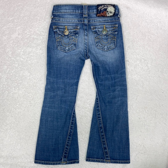 True religion Joey distressed boot cut jeans size 4 - Picture 1 of 12